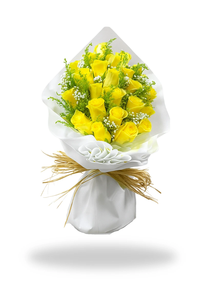 2 dozen yellow roses